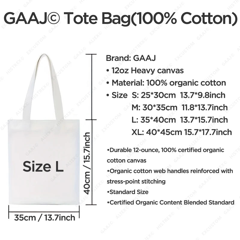 Custom 100% Cotton Canvas Tote Bag