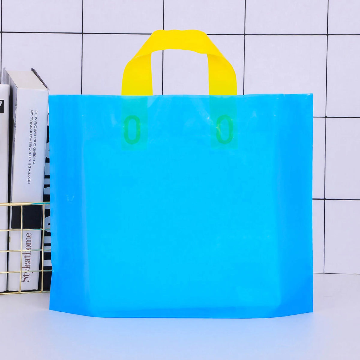 Custom Logo Shopping Bags – 100 Pack