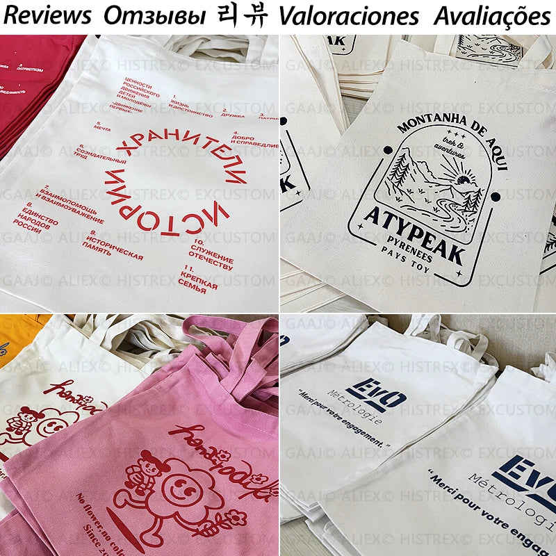 Custom 100% Cotton Canvas Tote Bag
